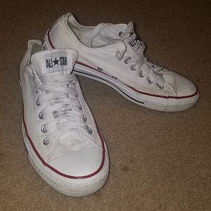 Converse white w/ red trim